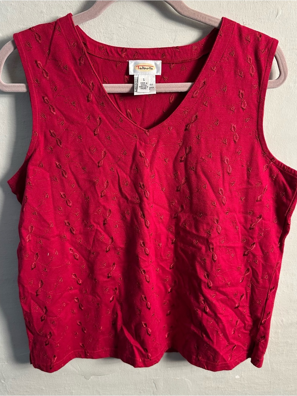 Talbots Embroidered V-Neck Tank